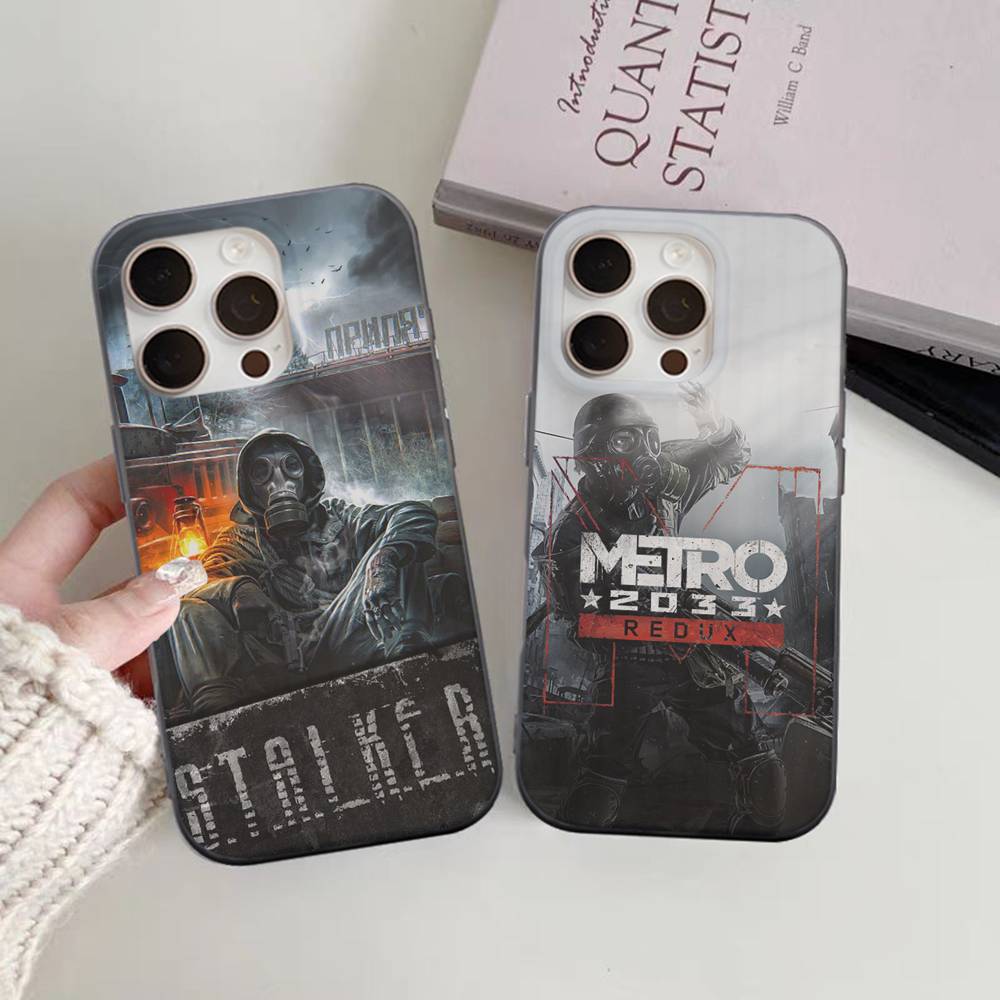 Постапокалиптическая игра Metro 2033 для iPhone 16 15 14 13 12 11 17 Pro Max Plus Волна Гофрированный чехол для телефона Противоударная крышка