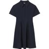 Logo Woven Loose Polo Short Sleeve Dress Women Dresses Legendary-Blue F11W334303FNV