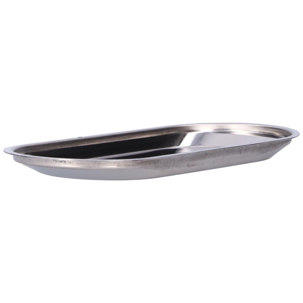 Small Plate Oval Thickened Stainless Steel MultiPurpose Storage Tray for Home Bathroom(S )