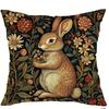 Vintage Floral Animal Pillow Covers  SquirrelDeerRabbitFox  Polyester   Washable  Cottagecore Home Decor