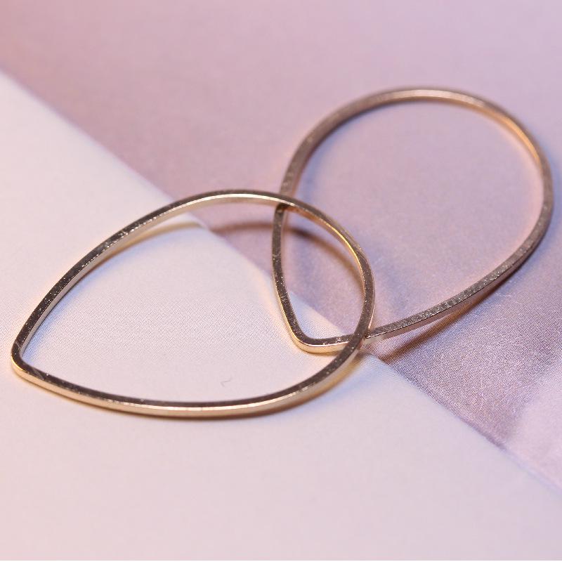 DIY Water Drop Copper Ring & Geometric Earring Accessories - In Stock