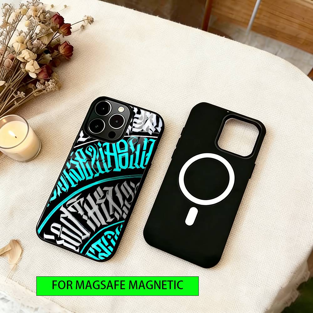 Lampas Art Graffiti Phone Case For iPhone17,16,15,14,13,12,11 Plus,Pro Magnetic with Magsafe Wireless Charging
