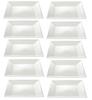 MARUKEI Square Plate 25cm Square Flat Plate White Made In Japan Unbreakable Dishwasher Safe Stackable E109 IWC 10 Piece Set / "Crysta" [Commercial