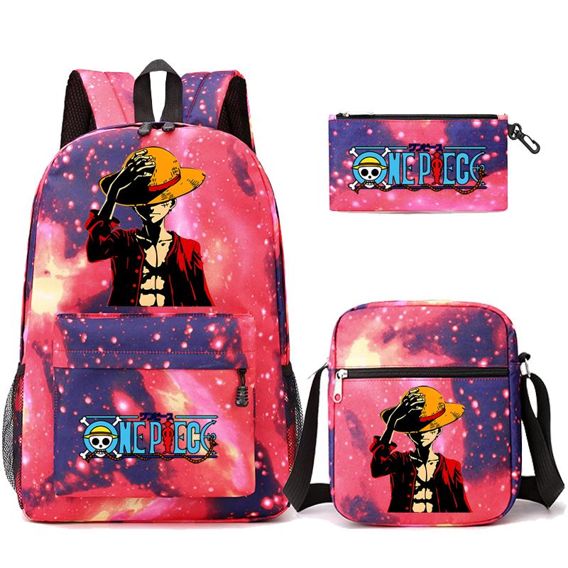 3 шт./компл. аниме цельный противоугонный рюкзак с моющейся сумкой через плечо пенал для девочек мальчиков подростков детей студентов рюкзак для отдыха Mochila