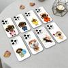 Забавный C-Dogs Большие глаза Чехол для телефона Для iPhone17, 16,15,14,13,12 Pro Max Черный Конфетный Матовый Ударопрочный Чехол
