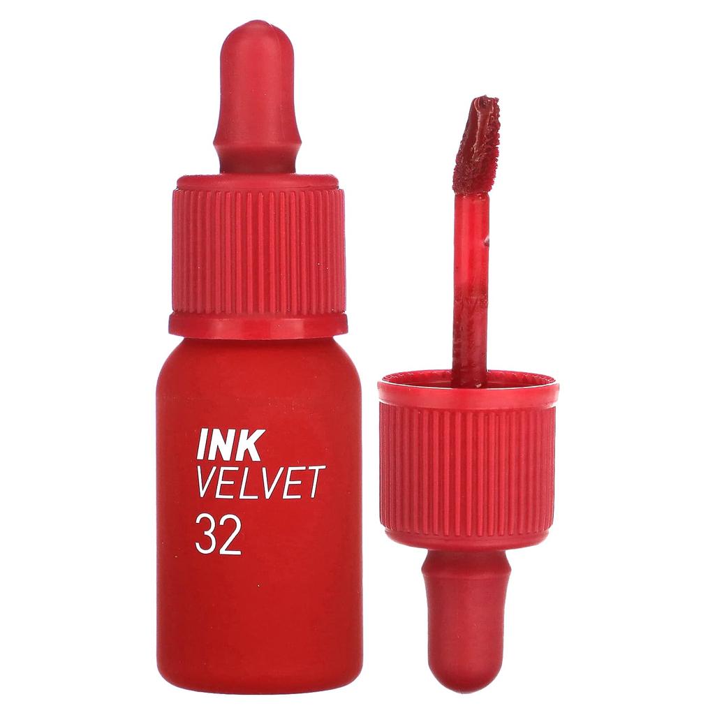 Peripera Тинт для губ Ink Velvet, 32 Королевский красный Холодный Сим, 4г (0,14 унции)