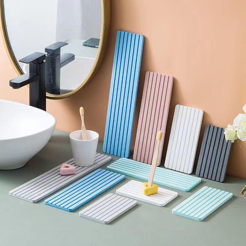 Диатомитовая мыльница, быстросохнущая экономия для мыла, держатель для мыла для ванны и душа, самосохнущий контейнер для мыла, аксессуары для ванной комнаты