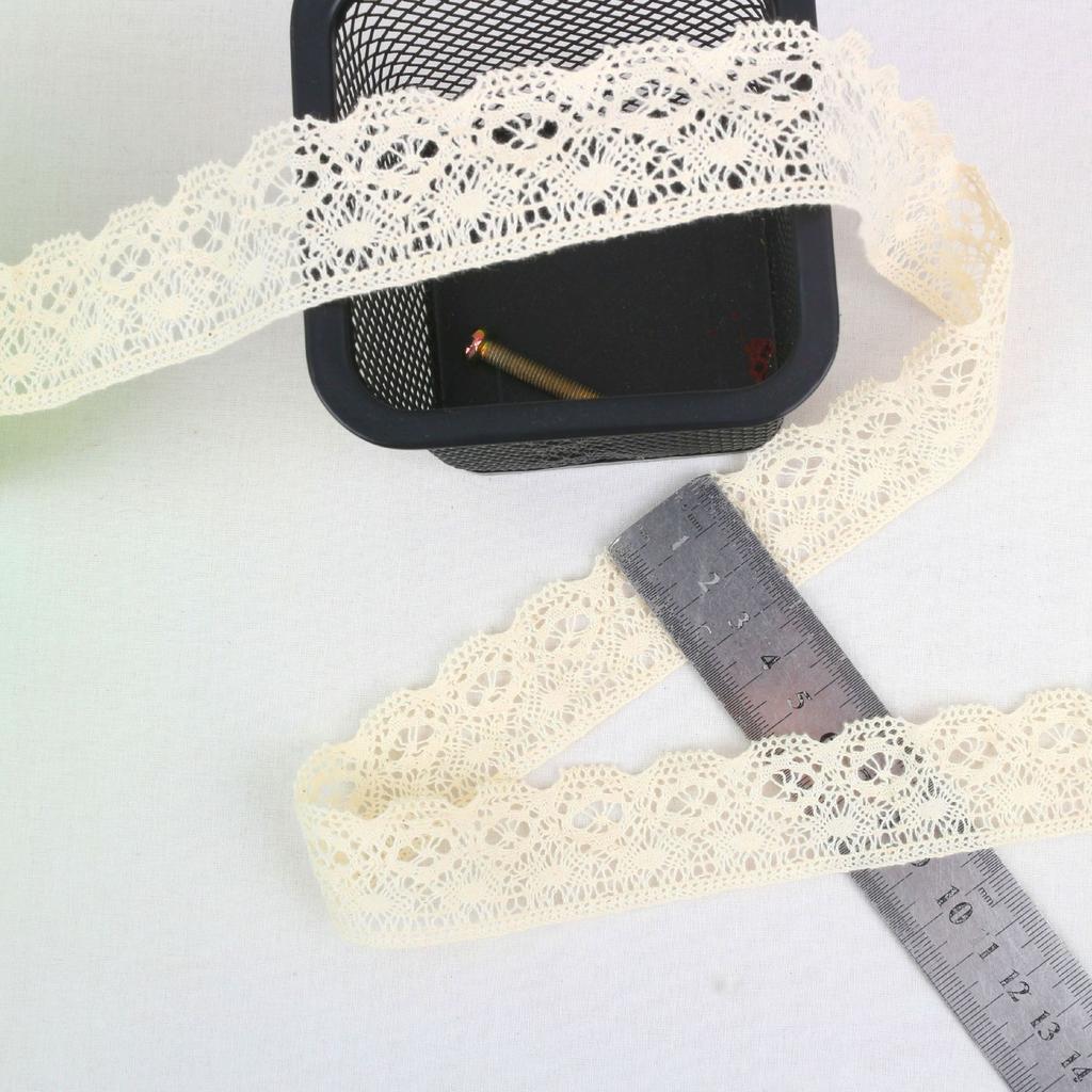 Тонкая хлопковая кружевная нить DIY Аксессуары для одежды, Хлопковая нить Кружево-шнурок для штрих-кода, Кружевная ткань для диванных занавесок, юбок для кукол