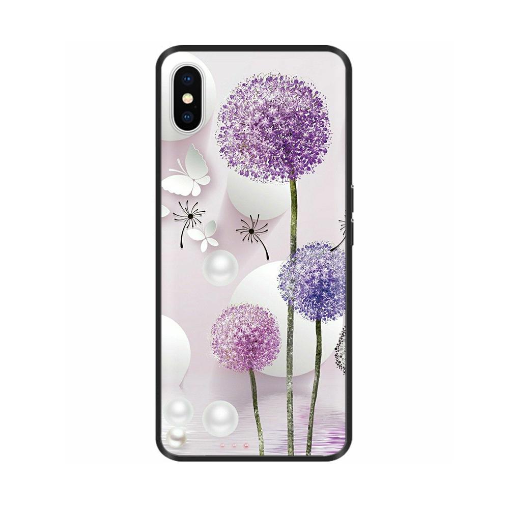Для iPhone X XS Цветы Мягкие ТПУ Силиконовые Чехлы для Телефона Ударопрочная Крышка Для iPhone X Xs Max XR Мягкий Жидкий Корпус Fundas Capa