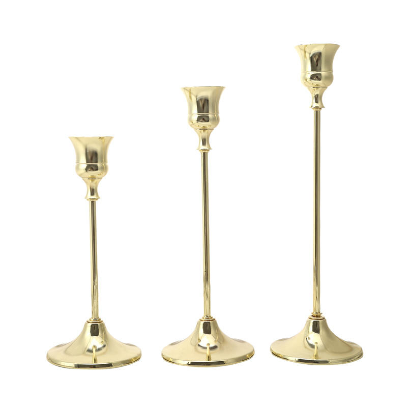 1/3Pcs/Set European Style Metal Candle Holders Candlestick Fashion Wedding Table Candle Stand Exquisite Candlestick Christmas