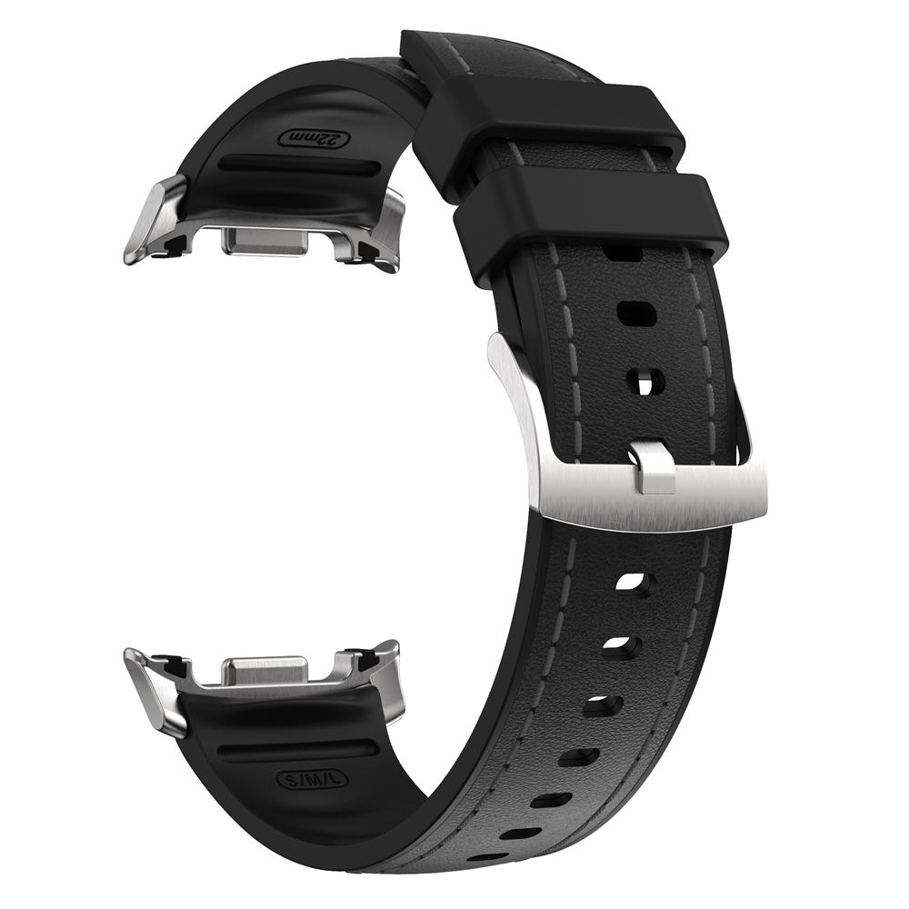 Silicone+Leather Hybrid Band For Samsung Galaxy Watch 8 Classic 46mm Sports Strap For Watch 8 44mm 40mm Bracelet Watchbands