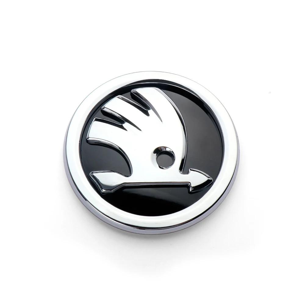 2025 New 1PC ABS 80/90/100mm Car Front Hood Bonnet Trunk Badge Sticker For Skoda S Yeti Octavia a5 a7 Karoq Fabia Kodiaq Rapid S