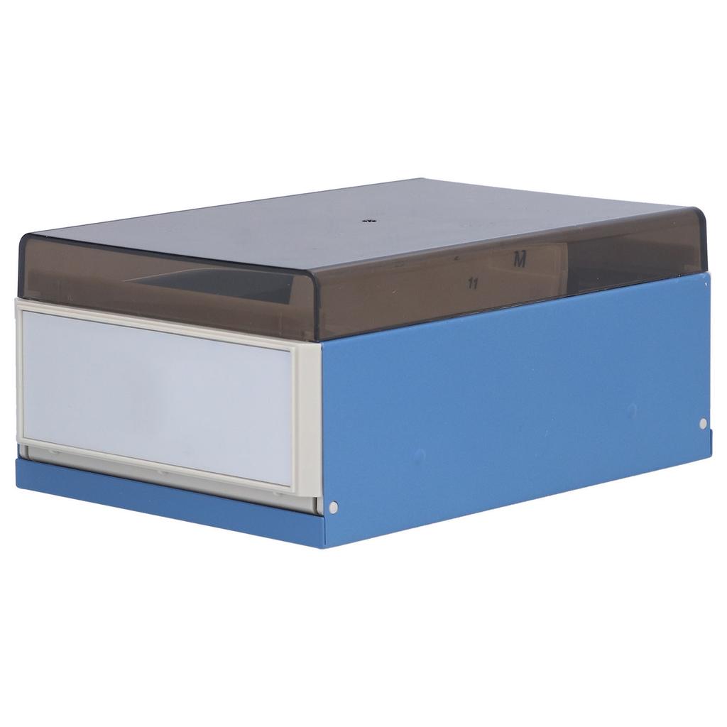 KW-trio Index Card Holder Blue Large Capacity Convenient Practical Storage Box for Office