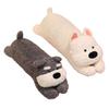 Stuffed Dog Pillow Fuzzy Dog Plush Toy Fluffy Cuddle Pillow Cute Animal Long Pillow Sofa Bed Use Cushion Gift for Kids Adults