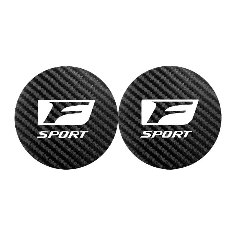 AAPH1 2026 Hot Interior Stickers 2Pcs Car Coasters Water Cup Mats Waterproof Slot Pads For Lexus F SPORT GS GX IS LS LX CT LC RC LBX N