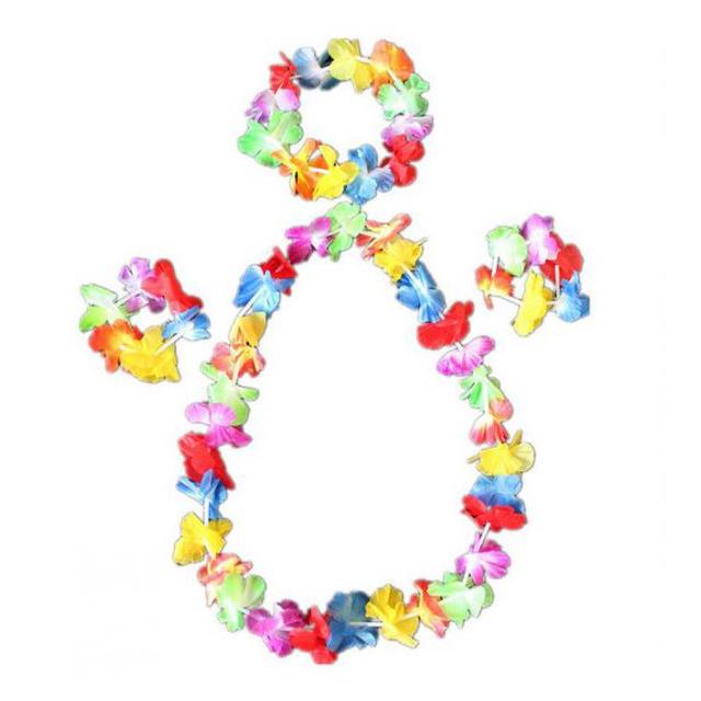 Модернизированное венок из четырех частей SeУтолщенное и зашифрованное гавайское танцевальное платье хула Новогоднее танцевальное представление