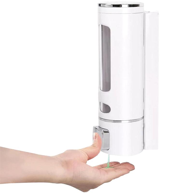 400Ml Shower Soap Dispenser Wall Mounted Shampoo And Conditioner Dispenser Adhesive Handwashing Fluid Dispenser
