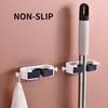 Self-adhesive Mop Rack Versatile ABS Super Anti-Slip Mop Holder Hook for Brooms