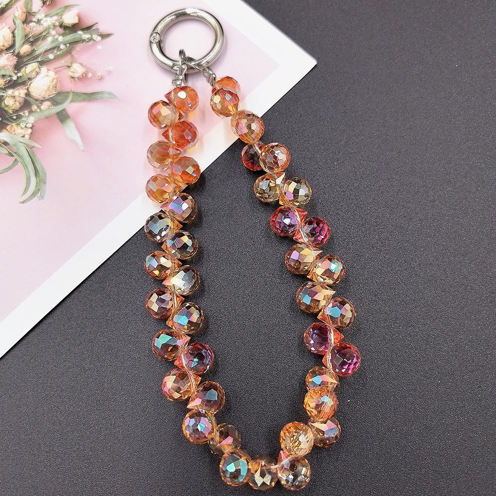 Легкий роскошный многоцветный клубничный хрустальный каплевидный кулон с бусинами чехол для телефона с ремешком