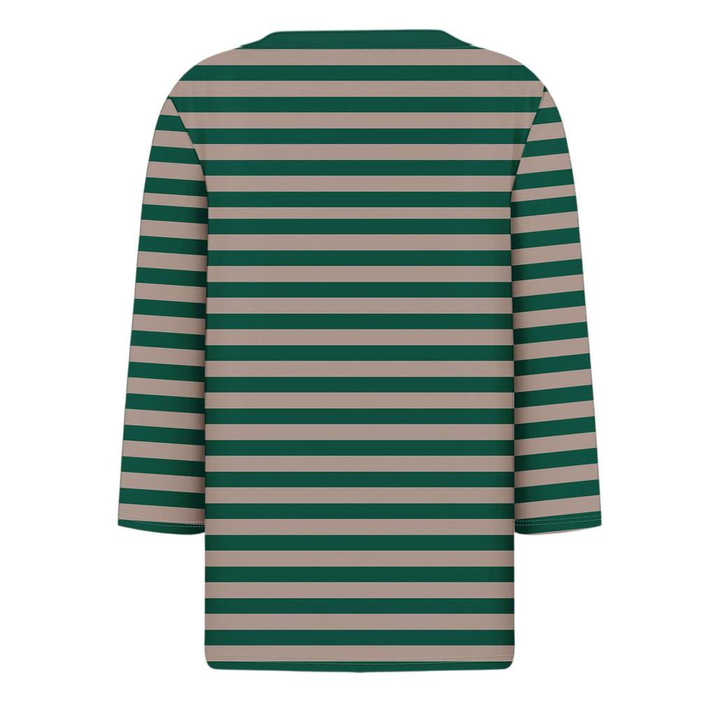 Рубашки с рукавом 3/4 для женщин, футболки, блузки, повседневные базовые топы больших размеров, пуловер, женские туники-блузки