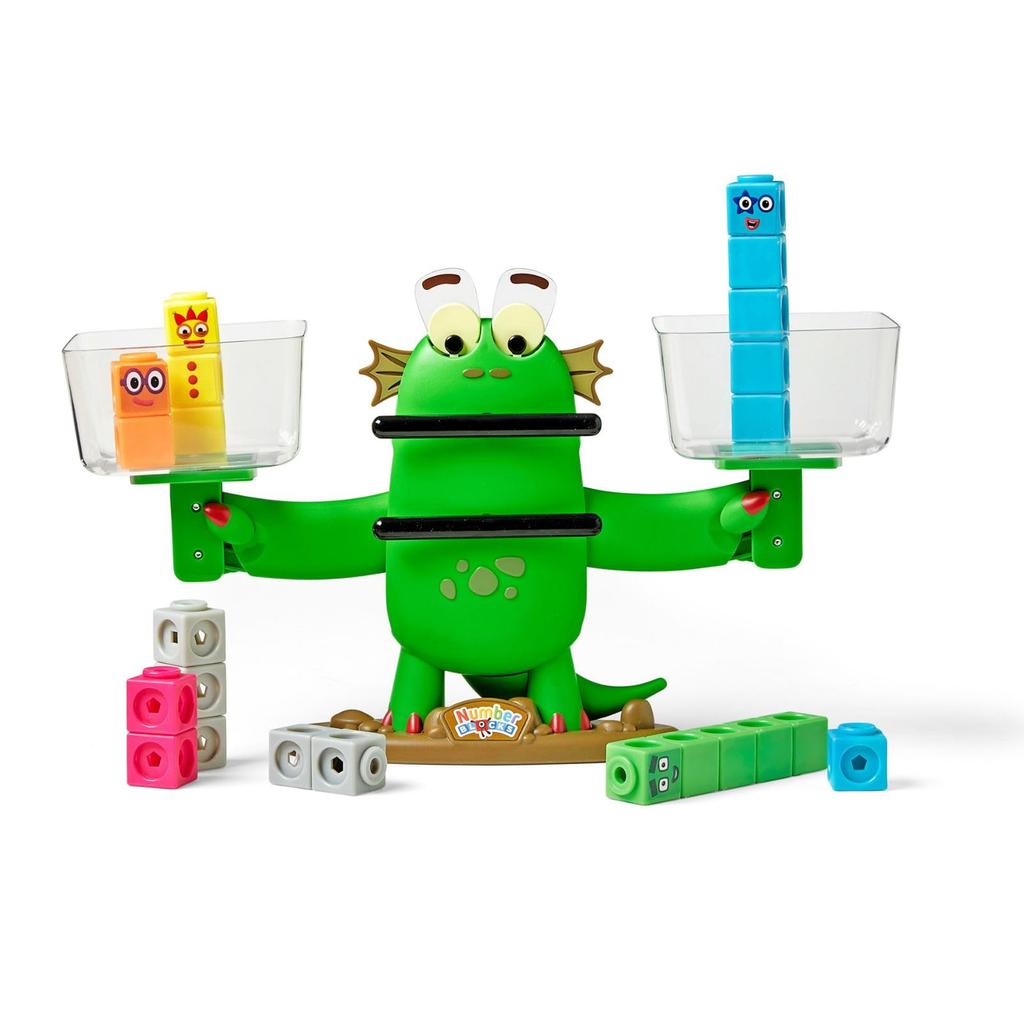 Numberblocks BlockG Balance Activity Set with Mass Link Size Number Educational Toy for Ages 3 and Up Authentic Product Cubes, Scale, Comparison,