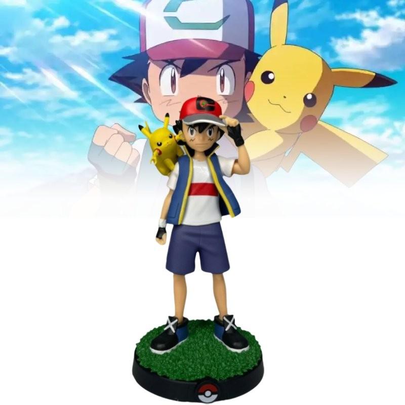 Очаровательная фигурка Пикачу и Эша Коллекционная игрушка Модель из ПВХ Идеально подходит для подарков и декора