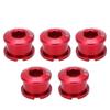 5pcs Single Chainring Bolts Crankset Nuts Aluminum Alloy Chain Wheel Screws for Mountain BikeRed