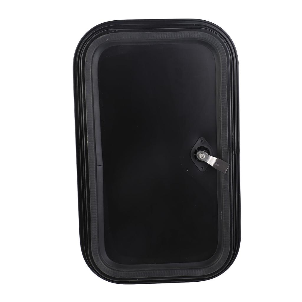 RV Baggage Door Black Heavy Duty Square Rounded Corners RV Baggage Door With Flat Lock and Keys