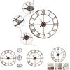 Unique Wall Decoration Metal Antique Rust Clock With Cut-out Roman Numerals