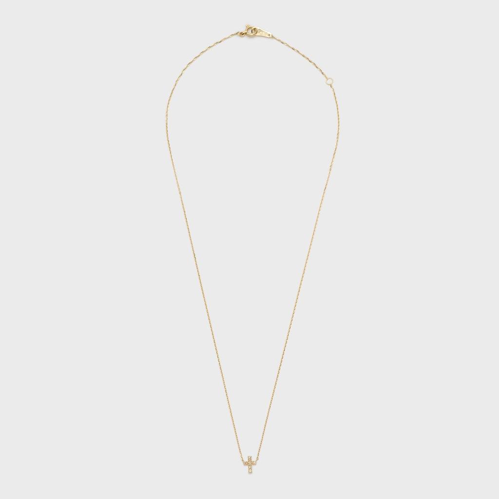 Крошечный мотив K10 Diamond Cross Ожерелье [Noges] (0,02 карата) 3024311602100999