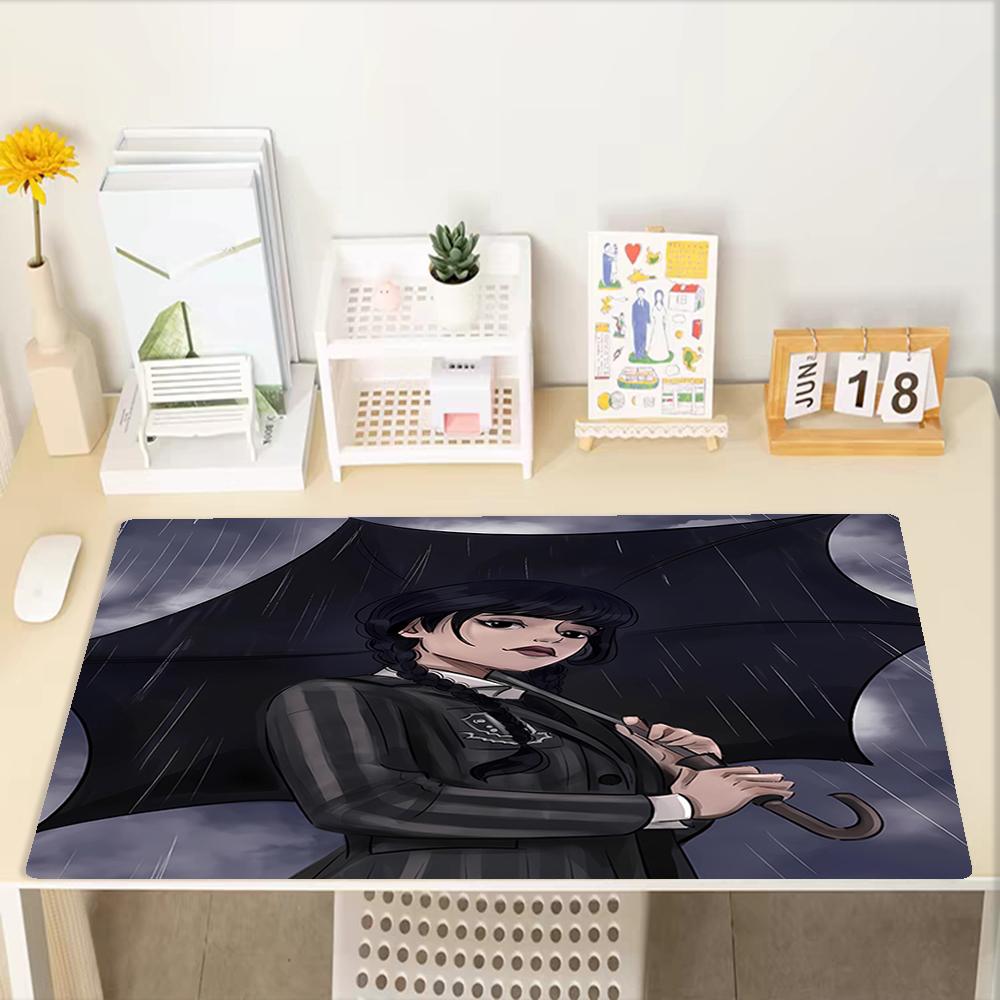 Wednesday Theme Mouse Pad, Non Slip Rubber Base, Multifunctional Office & Home Decor, Perfect for Workspace Personalization.