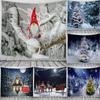 Home Decor Tapeçaria De Natal Wall Hanging Christmas Snow Christmas Tree Printing Christmas Tapestry Wall Decor Backdrop Fabric