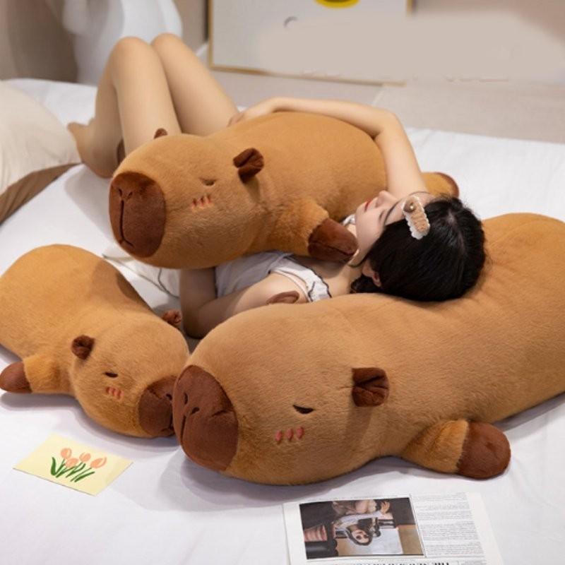 Очаровательная плюшевая кукла капибара, мягкая игрушка, уютная подушка для расслабляющего комфорта дома