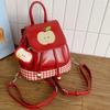 Сумка с вышивкой Apple Клетчатая Mochila Милые мультяшные Mochilas Mujer Рюкзаки на завязках Студенческий рюкзак Портативные сумки для женщин