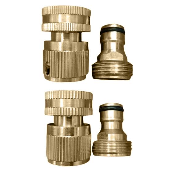 Латунный адаптер для садового шланга, мужской и женский быстрый соединитель, нержавеющий, устойчивый к коррозии, герметичный соединитель для шланга
