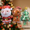 10/1PCS Mini Gingerbread Man Foil Balloons Toy Christmas Tree Santa Claus Children Birthday Party Christmas Holiday Decorations