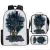 Luxury Popular Novelty Little Nightmares 3D Print 3pcs/Set pupil School Bags Laptop Daypack Backpack Lunch bag Pencil Case