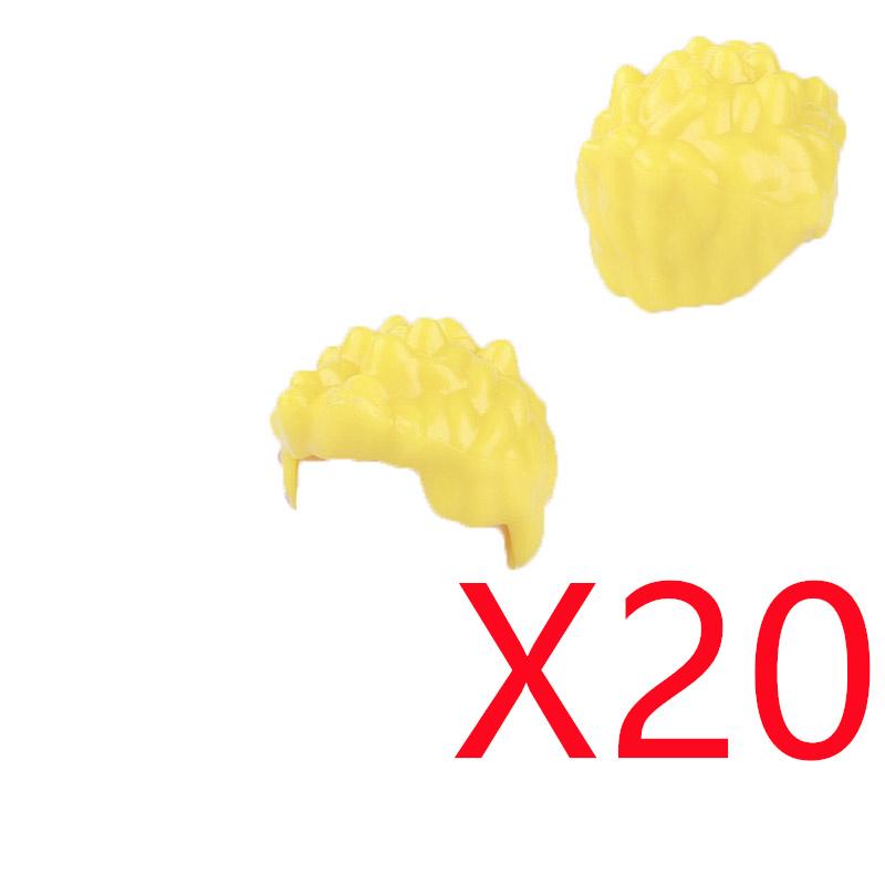 MOC Городские строительные блоки Части тела фигурок Креативные аксессуары Длинные волосы Коричневые Черные Золотые Мини-кирпичики Совместимая игрушка Подарок k030