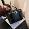 Большая женская косметичка с узором под крокодила | Портативная высококачественная сумка для хранения
