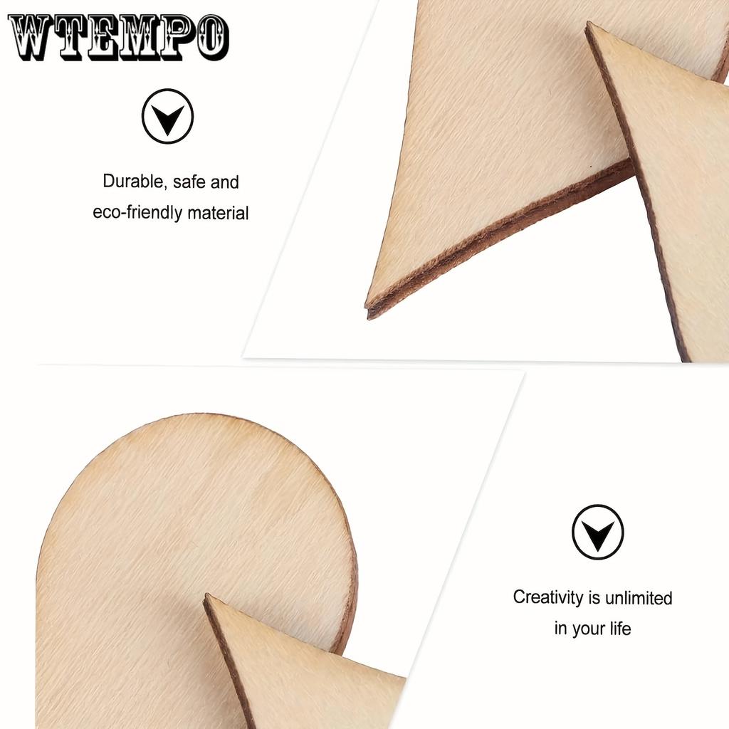 40pcs Wooden Teardrop Shape Wood, Wood Teardrop Blanks DIY Craft Wood Embellishments Ornaments, Water Drop Shape Wood Piece, Disc Wood Chips Earrings