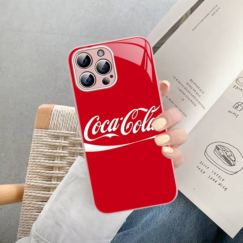 Горячий C-Coca Напитки C-Cola Для IPhone 14 13 12 Mini 11 Pro XS Max X XR 14 Plus Закаленное Стекло Чехол