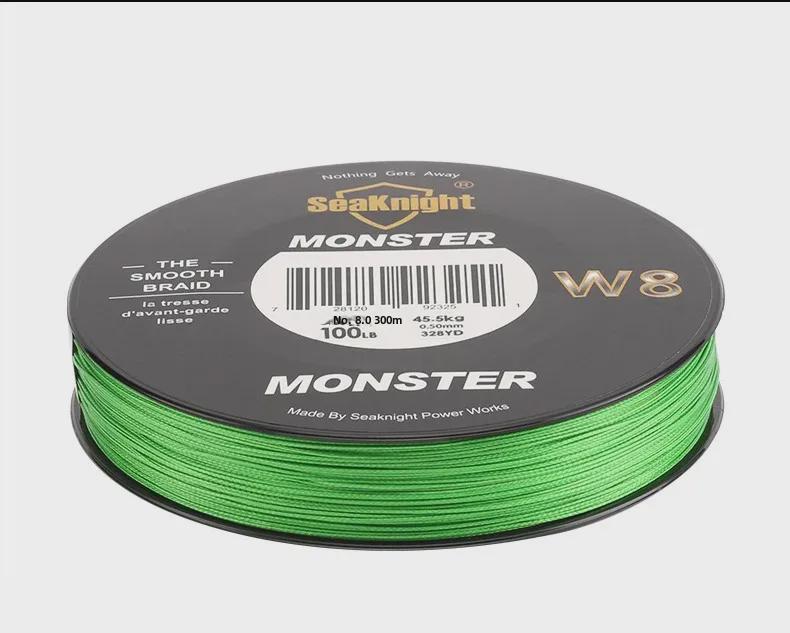 Леска Seaknight 8-Braid PE - 300 м, сильное натяжение для морской рыбалки