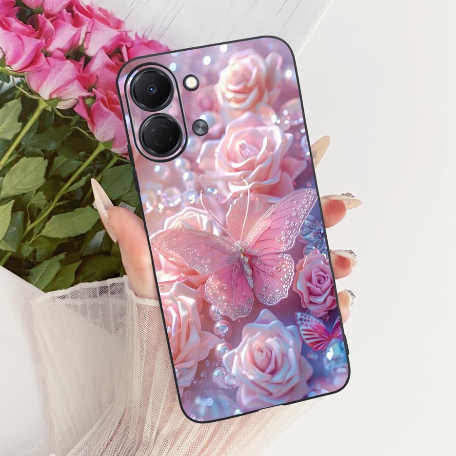 For Tecno Spark Go 3 Case KN3 Luxury Butterfly Painted Cover Soft TPU Phone Case For Tecno Spark Go 3 SparkGo3 Back Cover Fundas