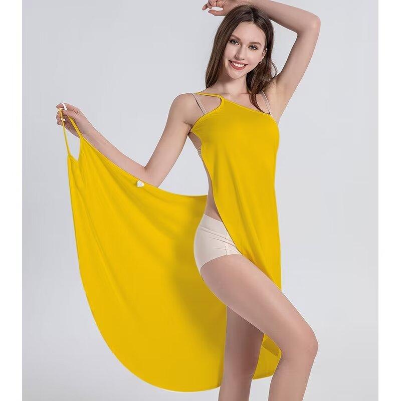 Полотенце, женские халаты, носимое полотенце, платье для женщин, быстросохнущее пляжное спа, волшебное ночное белье, домашний текстиль для сна