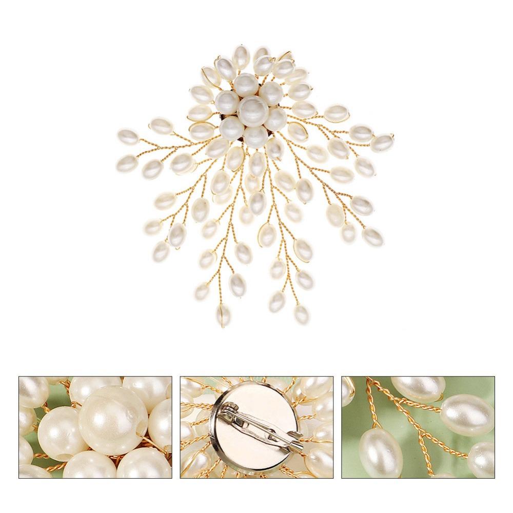 Korean Style Pearls Badge Exquisite Luxury Sense Brooch Jewelry Accessories Suit Collar Pin Daily