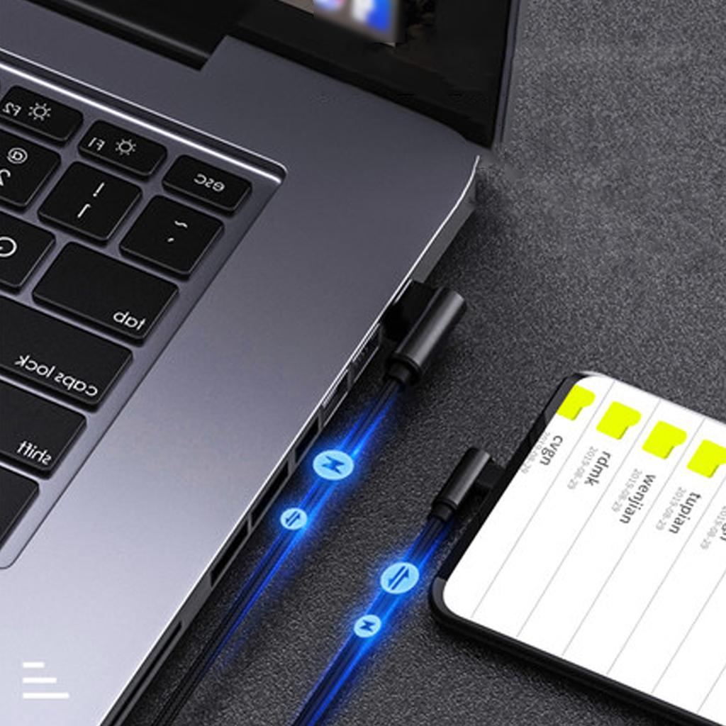 Кабель USB C - USB C, зарядный кабель 60 Вт 10 Гбит/с, быстрая зарядка, двойной угол 90°, кабель Type C - Type C, кабель для передачи данных