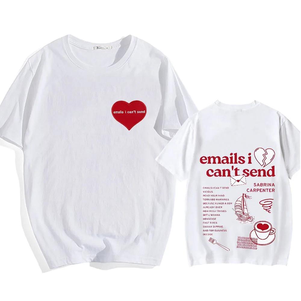 Summer Retro Men's Sabrina Carpenter Printed Round-neck Grunge-style Casual 100% Pure Cotton T-shirt and Fashionable Top