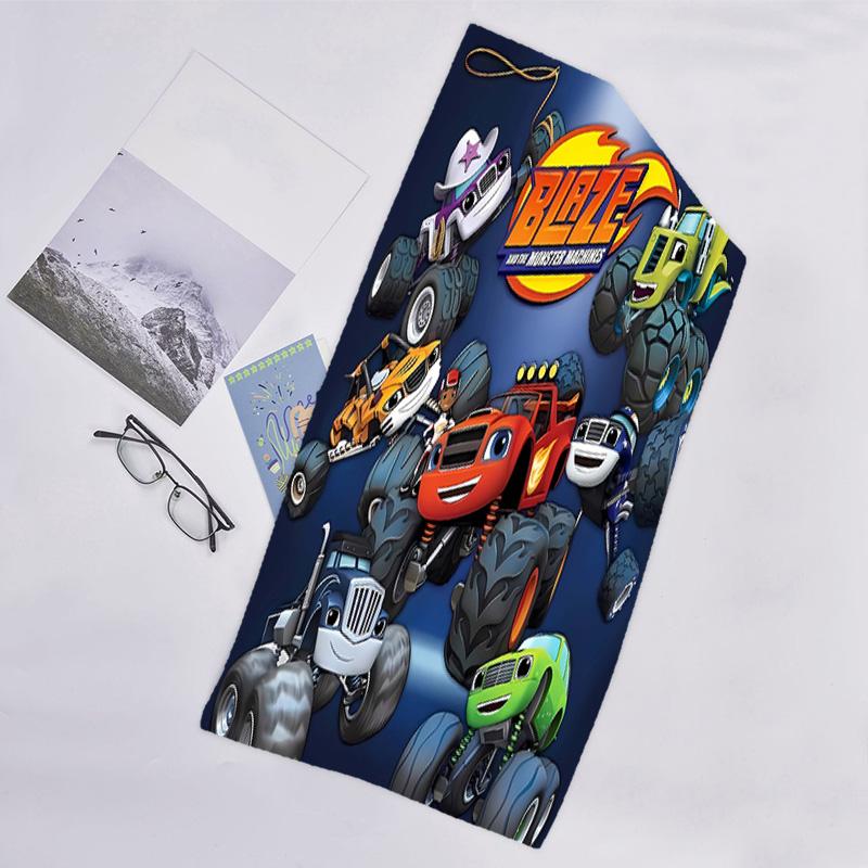 1pc Blaze and the Monster Machines (3) Beach Towel, Beach and Seaside Swimming Pool Equipment, Fashion Pattern, Rectangular, Travel Essentials