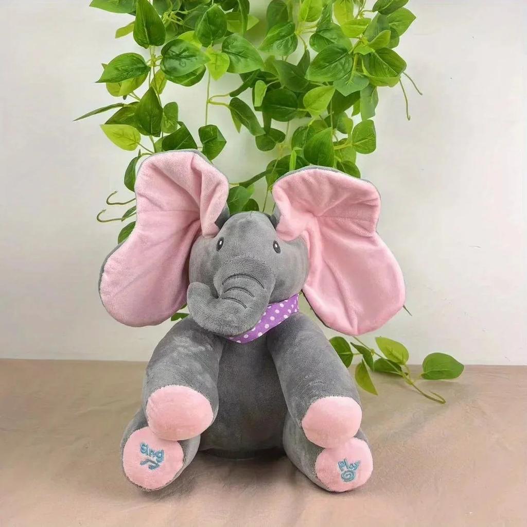 Newest Hide-and-seek Elephant Plush Toy Baby Hide-and-seek Game Toy Singing Interactive Musical Toys Gifts