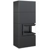 Modular Fireplace Box 8 kW Ø 200 Black Self Closing Door